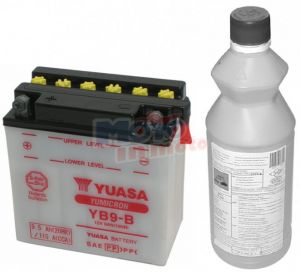 Batteria YUASA YB9-B convenzionale consegnata con Pack acido