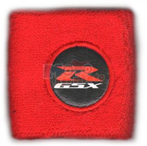 Polsino GSX-R logo bianco su nero piccolo