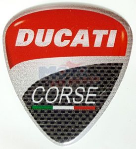 Adesivo resinato scudetto Ducati corse