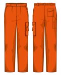 Pantalone Empoli Gabardina Cotone Arancio 