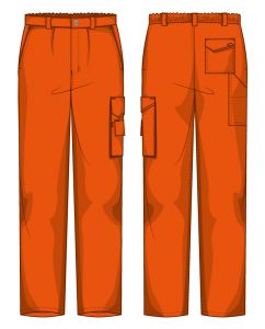 Pantalone Empoli Gabardina 65/35 Arancio 