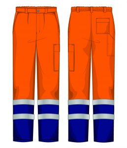Pantalone alta visibilità invernale Arancio / Royal Monza