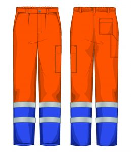 Pantalone alta visibilità invernale Arancio / Ciano Monza