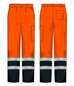 Pantalone alta visibilità invernale Arancio / Nero Monza