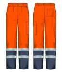 Pantalone alta visibilità Arancio / Grigio Monza