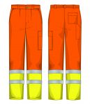 Pantalone alta visibilità invernale Arancio / Giallo Monza