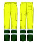 Pantalone alta visibilità Giallo / Verde Bottiglia Monza