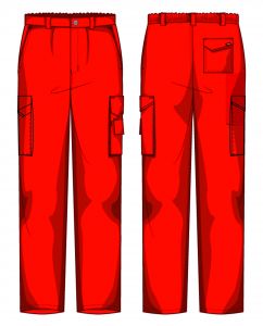 Pantalone Vinci Gabardina Cotone Rosso 