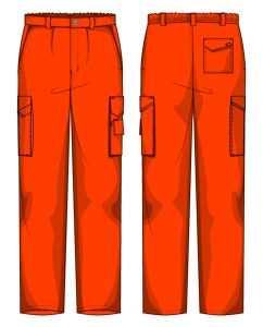 Pantalone Vinci Gabardina 65/35 Arancio 