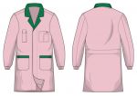 Camice uomo Volterra Terital Cotone Rosa / Verde prato
