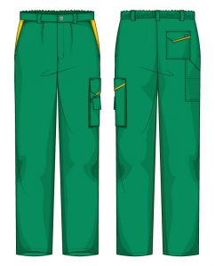 Pantalone Firenze Massaua Verde prato / Giallo