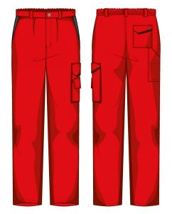 Pantalone Firenze Fustagno Rosso / Nero