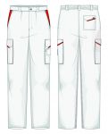 Pantalone Prato Fustagno Bianco / Rosso