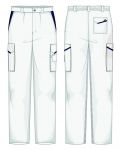 Pantalone Prato Fustagno Bianco / Blu