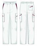 Pantalone Prato Fustagno Bianco / Bordeaux