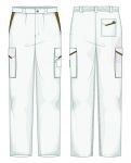 Pantalone Prato Fustagno Bianco / Kaki