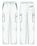 Pantalone Prato Fustagno Bianco / Verde Prato