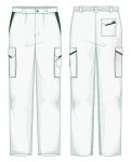 Pantalone Prato Fustagno Bianco / Verde Bottiglia