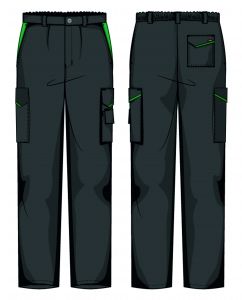 Pantalone Prato Fustagno Nero / Verde Prato