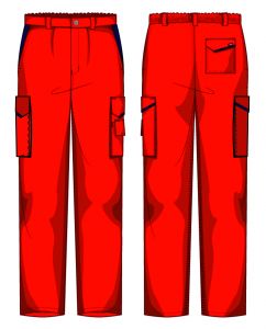 Pantalone Prato Fustagno Rosso / Blu