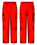 Pantalone Prato Fustagno Rosso / Kaki