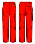 Pantalone Prato Fustagno Rosso / Verde Prato