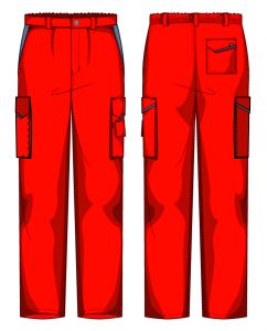 Pantalone Prato Fustagno Rosso / Grigio