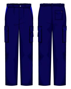 Pantalone Prato Fustagno  Blu / Azzurro