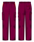 Pantalone Prato Fustagno Bordeaux / Rosso