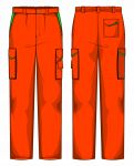 Pantalone Prato Fustagno Arancio / Verde Prato