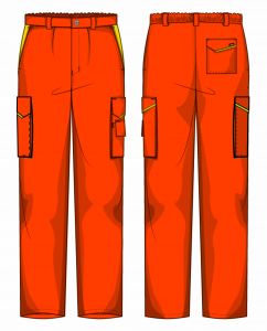 Pantalone Prato Fustagno Arancio / Giallo