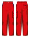 Pantalone Firenze Fustagno Rosso / Azzurro