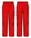 Pantalone Firenze Fustagno Rosso / Grigio
