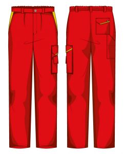 Pantalone Firenze Fustagno Rosso / Giallo