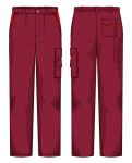 Pantalone Firenze Fustagno Bordeaux / Rosso