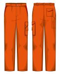 Pantalone Firenze Fustagno Arancio / Rosso