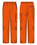 Pantalone Firenze Fustagno Arancio / Azzurro