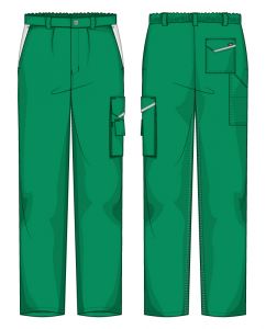 Pantalone Firenze Fustagno Verde prato / Bianco
