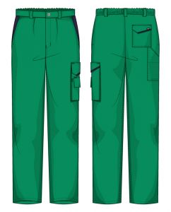 Pantalone Firenze Fustagno Verde prato / Blu