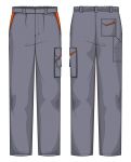 Pantalone Firenze Fustagno Grigio / Arancio