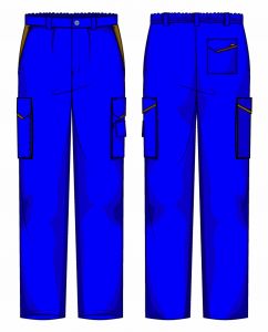 Pantalone Prato Gabardina 65/35 Azzurro / Kaki