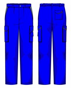 Pantalone Prato Gabardina 65/35 Azzurro / Grigio