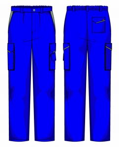 Pantalone Prato Gabardina 65/35 Azzurro / Grigio Chiaro