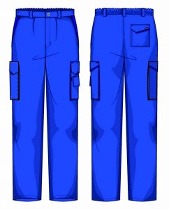 Pantalone Prato Gabardina 65/35 Celeste / Azzurro