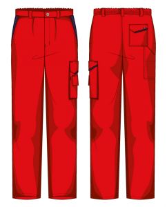 Pantalone Firenze Gabardina 65/35 Rosso / Blu