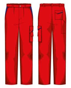 Pantalone Firenze Gabardina 65/35 Rosso / Azzurro