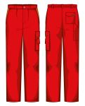 Pantalone Firenze Gabardina 65/35 Rosso / Arancio
