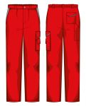 Pantalone Firenze Gabardina 65/35 Rosso / Grigio chiaro