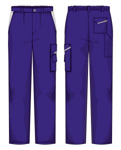 Pantalone Firenze Gabardina 65/35 Azzurro / Bianco