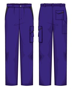 Pantalone Firenze Gabardina 65/35 Azzurro / Nero